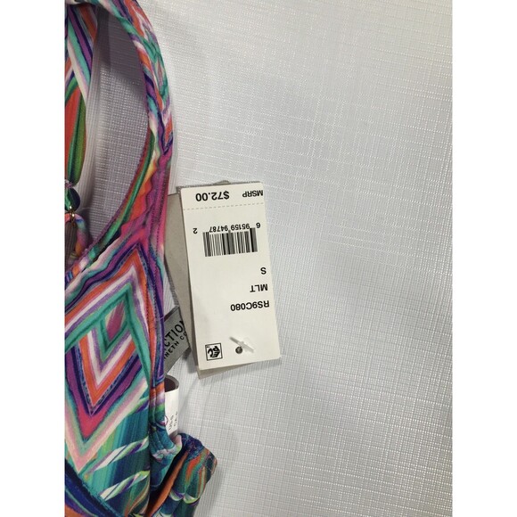 KENNETH COLE REACTION Floral Swim Top Size Small - Picture 2 of 5